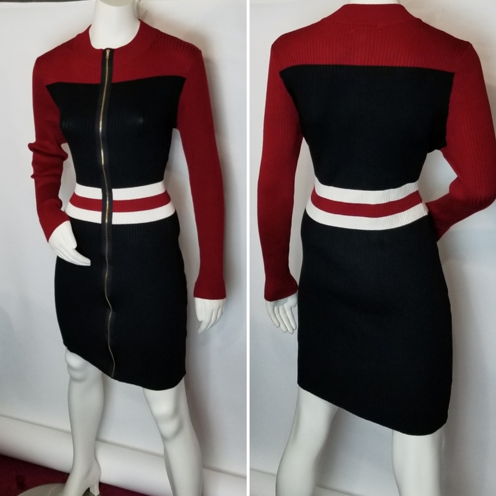 Bodycon Ribbed Sweater Dress - Picture 6 of 9